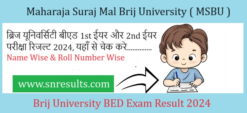 Brij University BED 1st Year Result 2024