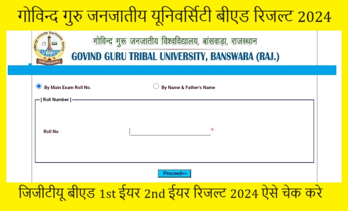 GGTU BEd 2nd Year Result 2024