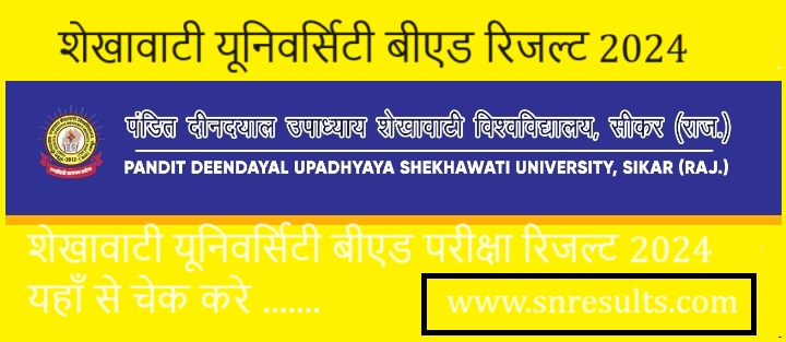 Shekhawati University BED 1st Year Result 2024