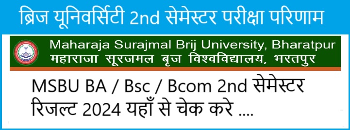 Brij University BA 2nd Semester Result 2024